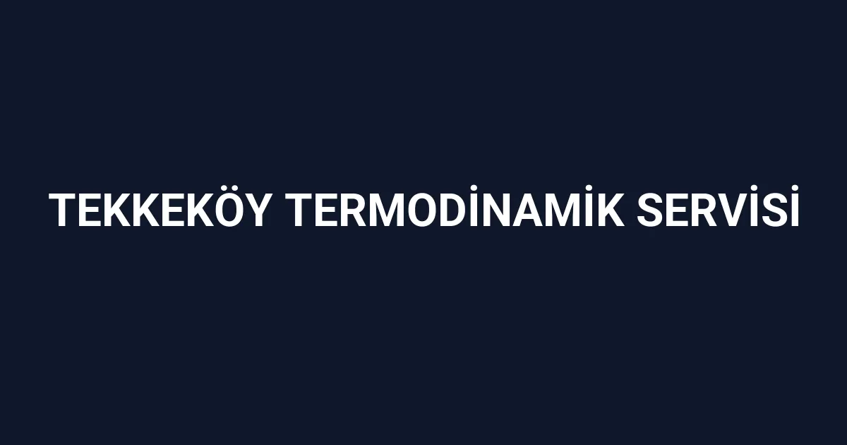 Tekkeköy Termodinamik Servisi